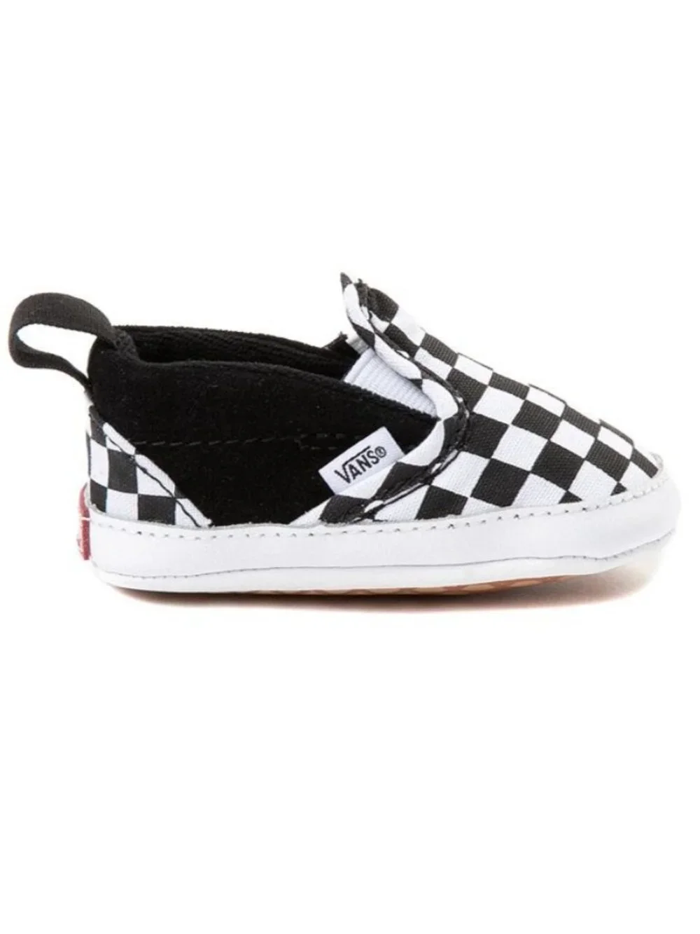 Vans INFANT Size 3 Slip-On V Crib Checkerboard Checker Black True White